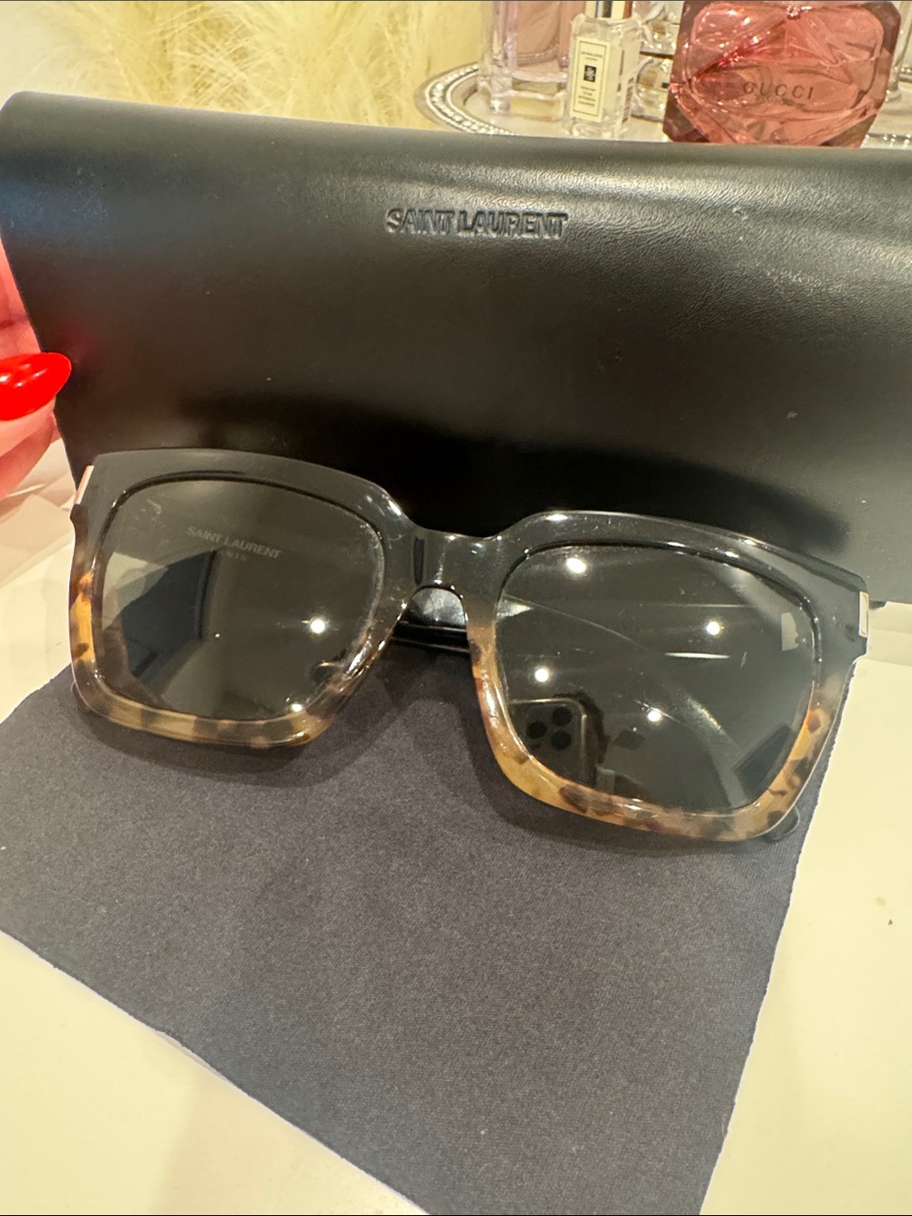 Saint Laurent Bold 1/K Sunglasses Black Havana Tortoise | Authentic